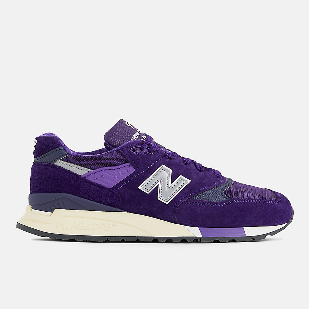 New Balance Made in USA 998 Shoes Plum with Silver